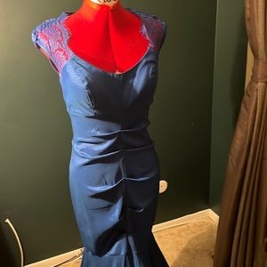 Beautiful Royal Blue Lace Gown! Size L